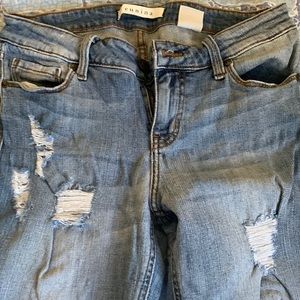 Eunina distressed cropped denim
